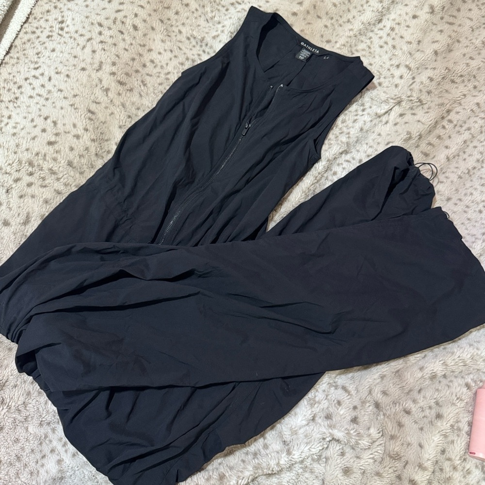 Athleta Black Sleeveless Jumpsuit - Picture 4 of 6